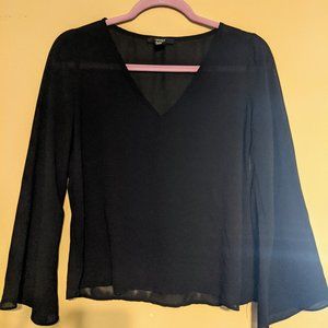 Black long sleeve top